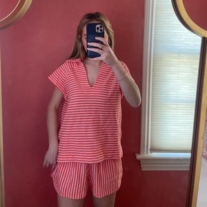 Free assembly striped set ( comes with shirt and top!)